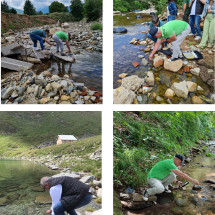 Sampling across Dragor river and at the Baba (Pelister) Mountain lakes mountain lakes named Pelister's Eyes