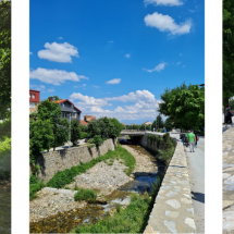 river in Bitola city - July, 2022